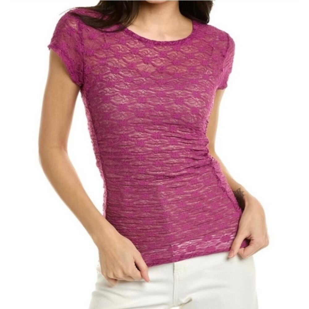 NWT Free People Keep It Simple Lace Baby T, Size S